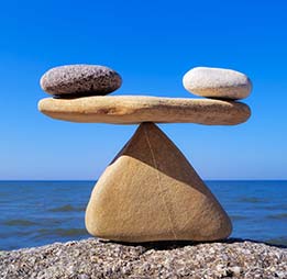 Steine in Balance
